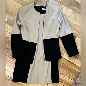 Doncaster Black & Beige 2-Piece Dress & Jacket